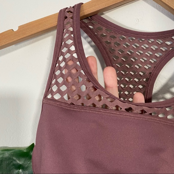 PINK VICTORIA'S SECRET Ultimate Unlined Mesh Sports Bra Cocoa Powder Mauve Small - Picture 5 of 9